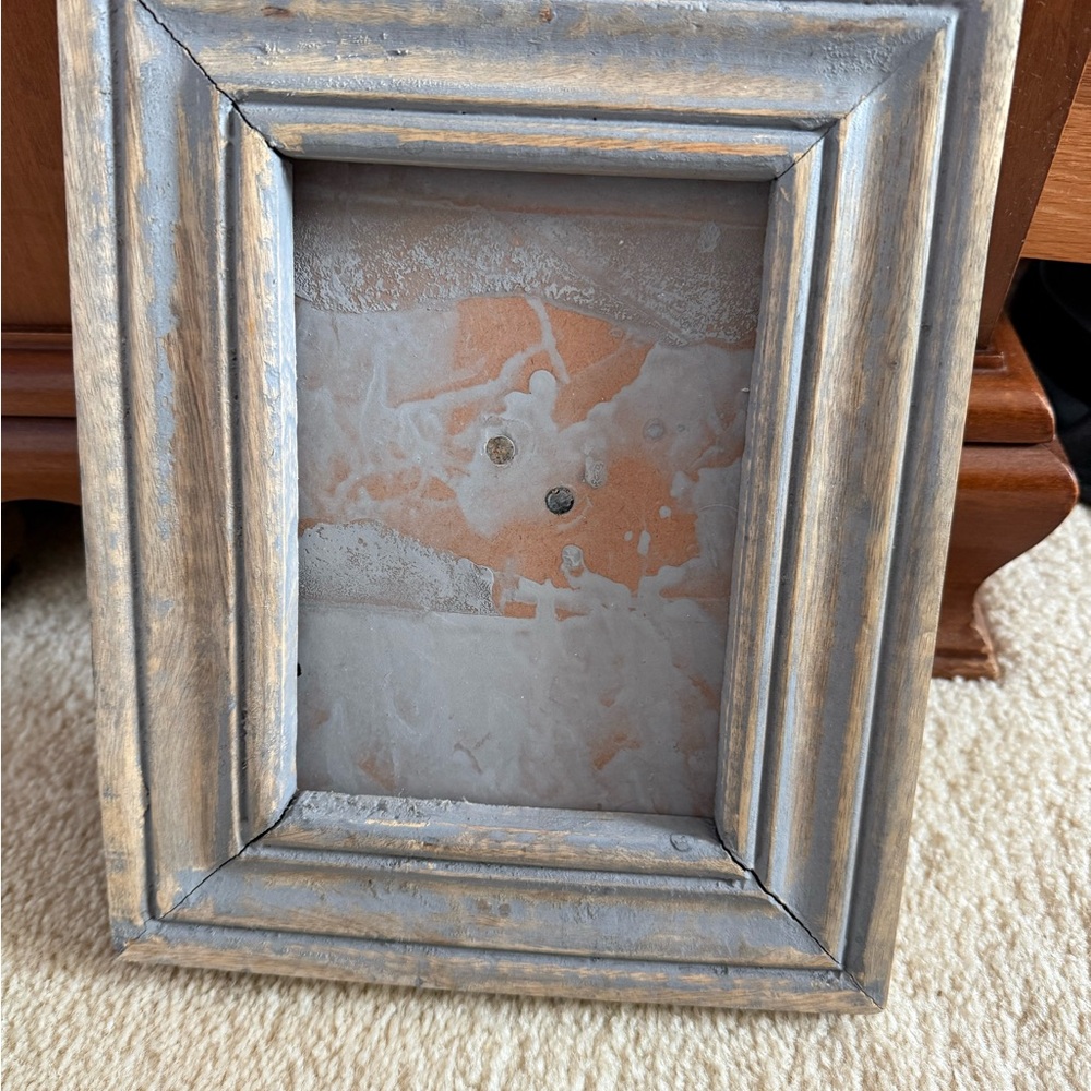 Rustic Gray Wooden Picture Frame